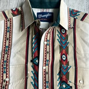 Wrangler Shirt Sleeve Western Shirt - Multicolor